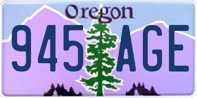 OR license plate 945AGE