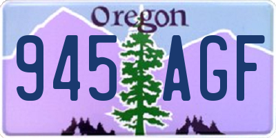 OR license plate 945AGF