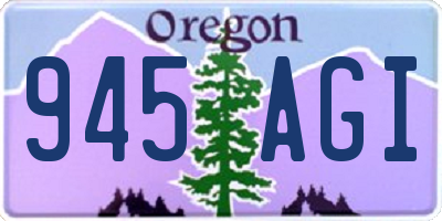 OR license plate 945AGI