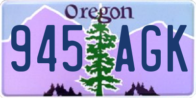 OR license plate 945AGK