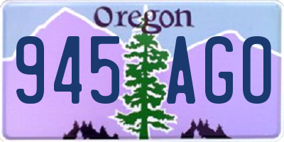 OR license plate 945AGO