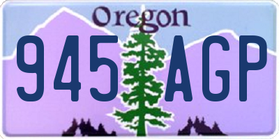 OR license plate 945AGP