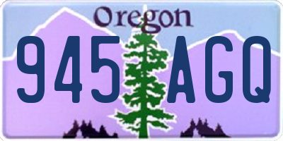 OR license plate 945AGQ