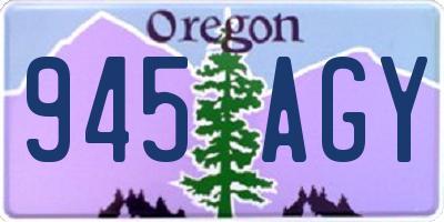 OR license plate 945AGY