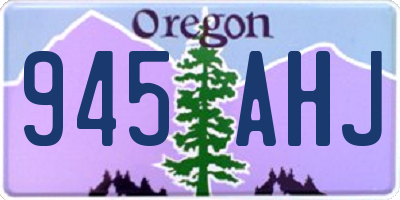 OR license plate 945AHJ