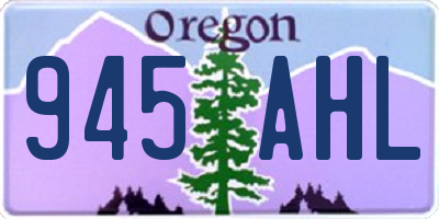 OR license plate 945AHL