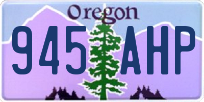 OR license plate 945AHP
