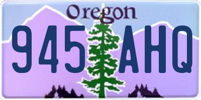 OR license plate 945AHQ