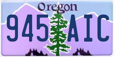 OR license plate 945AIC
