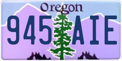 OR license plate 945AIE
