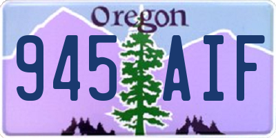 OR license plate 945AIF