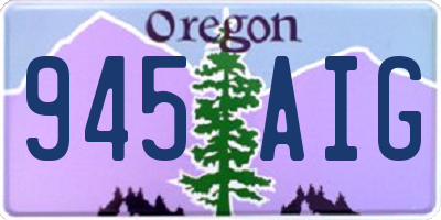 OR license plate 945AIG