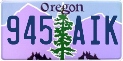 OR license plate 945AIK