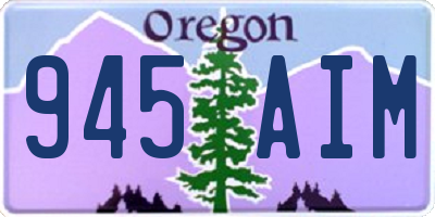 OR license plate 945AIM