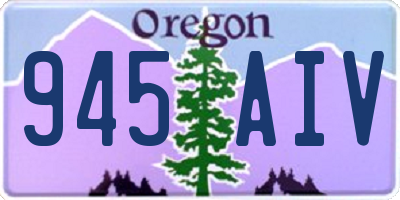 OR license plate 945AIV