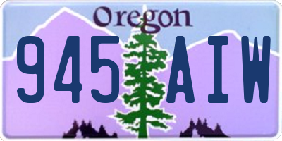 OR license plate 945AIW