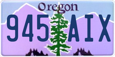OR license plate 945AIX