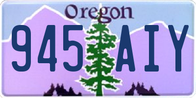 OR license plate 945AIY