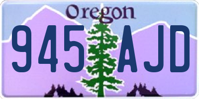 OR license plate 945AJD