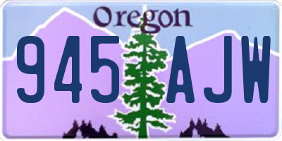 OR license plate 945AJW