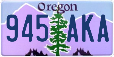 OR license plate 945AKA