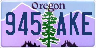 OR license plate 945AKE