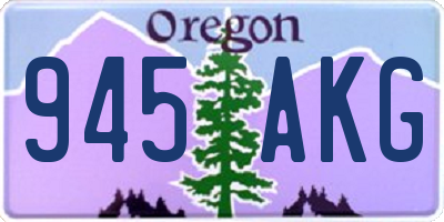 OR license plate 945AKG
