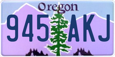 OR license plate 945AKJ