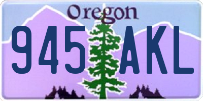 OR license plate 945AKL