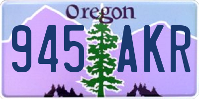 OR license plate 945AKR