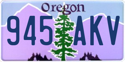 OR license plate 945AKV
