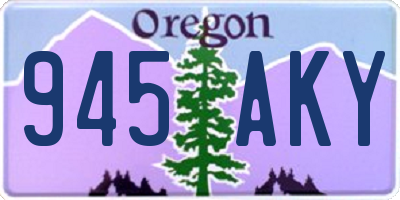 OR license plate 945AKY