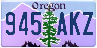 OR license plate 945AKZ