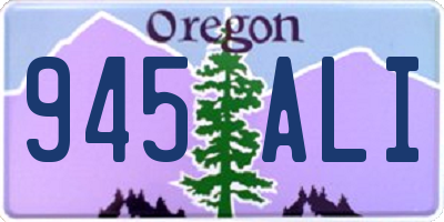 OR license plate 945ALI