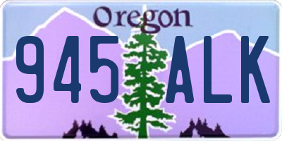 OR license plate 945ALK
