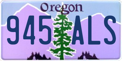 OR license plate 945ALS