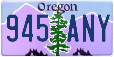 OR license plate 945ANY