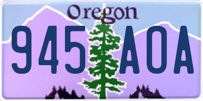 OR license plate 945AOA