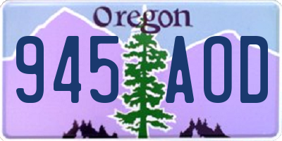 OR license plate 945AOD