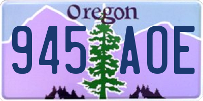 OR license plate 945AOE