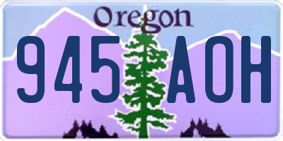 OR license plate 945AOH