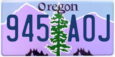 OR license plate 945AOJ