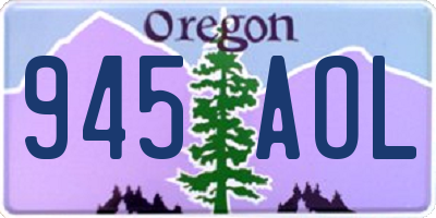 OR license plate 945AOL