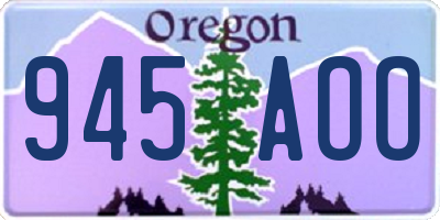 OR license plate 945AOO