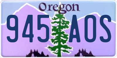 OR license plate 945AOS
