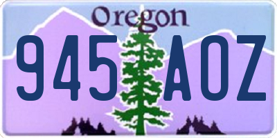 OR license plate 945AOZ