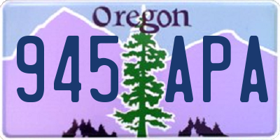 OR license plate 945APA