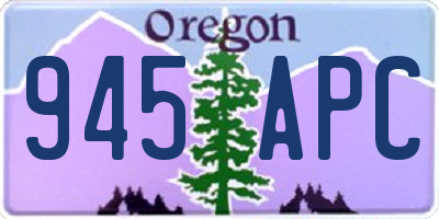 OR license plate 945APC