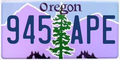 OR license plate 945APE