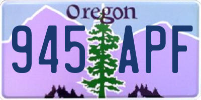 OR license plate 945APF